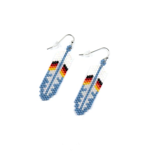 Blue Feather Earrings scaled