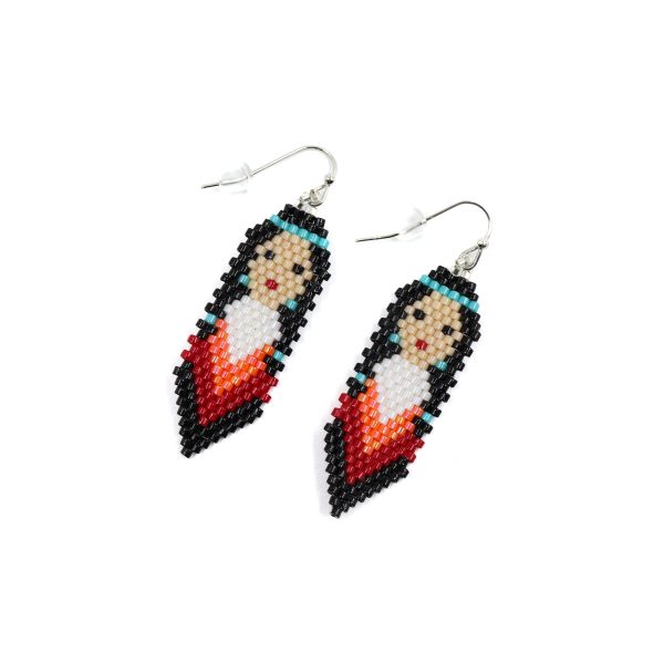 Blue and Red Lady Earrings scaled