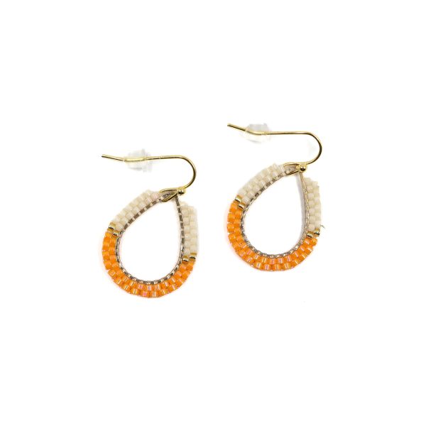 Coral Teardrop Earrings scaled