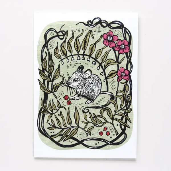 Garden Mouse Greeting Card