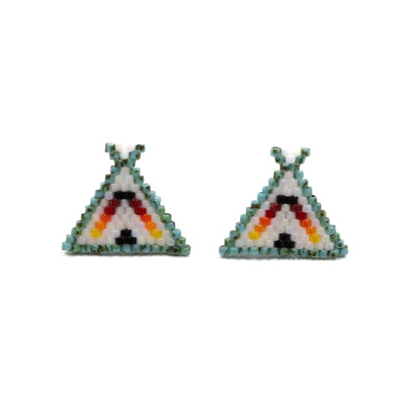 Light Blue Tipi Studs scaled