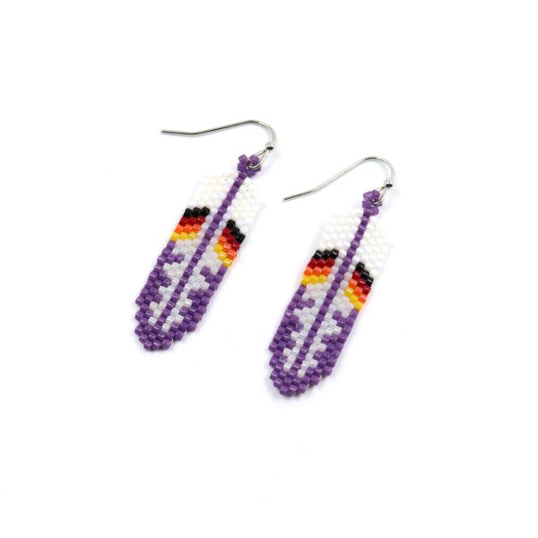 Purple Feather Earrings scaled