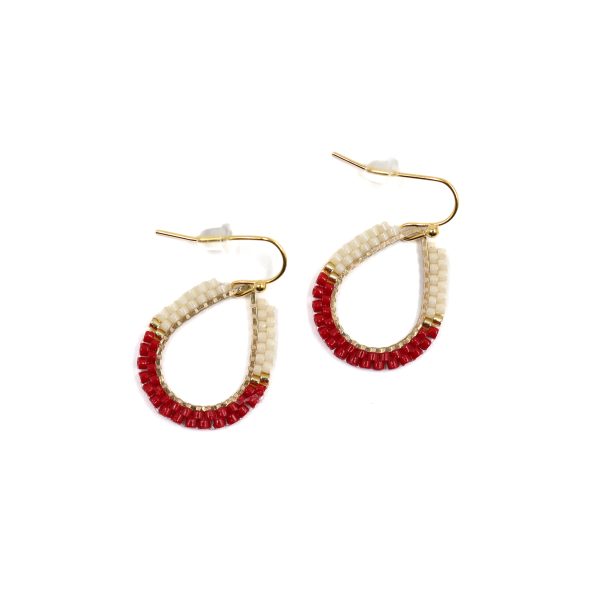 Red Teardrop Earrings scaled