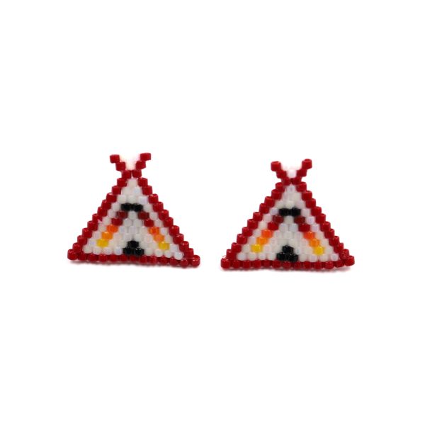 Red Tipi Studs scaled