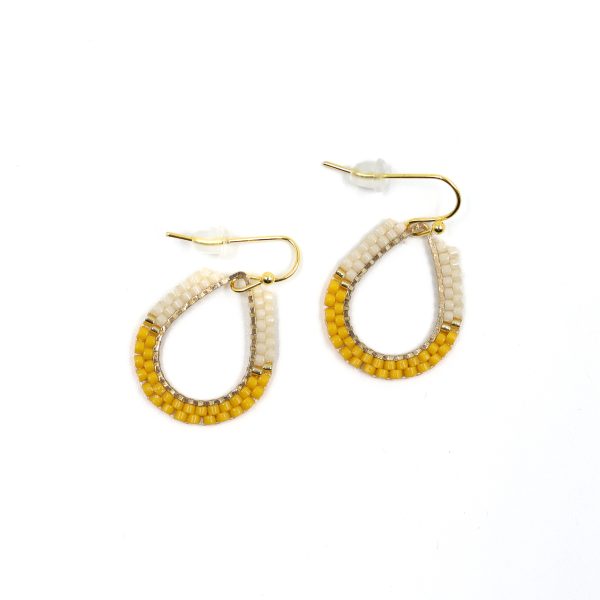 Yellow Teardrop Earrings scaled