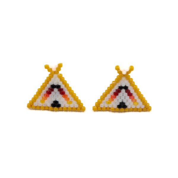 Yellow Tipi Studs scaled