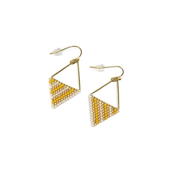 Yellow Triangle Earrings scaled