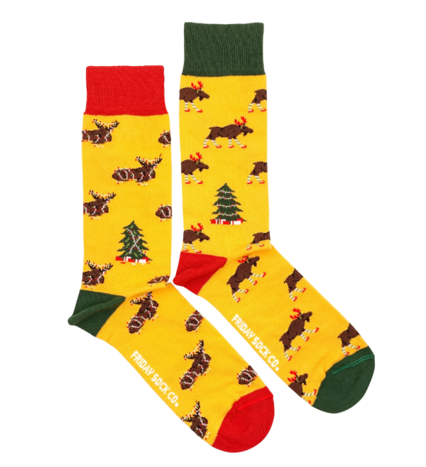 MensUglyXmasMooseSocks