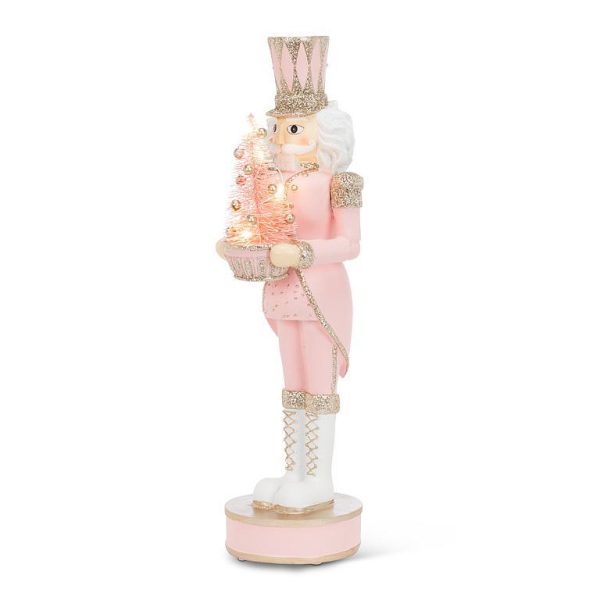 Pink Nutcracker with LED Tree