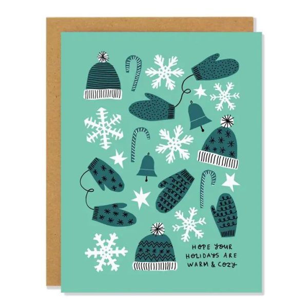 Snowflakes and Mittens card