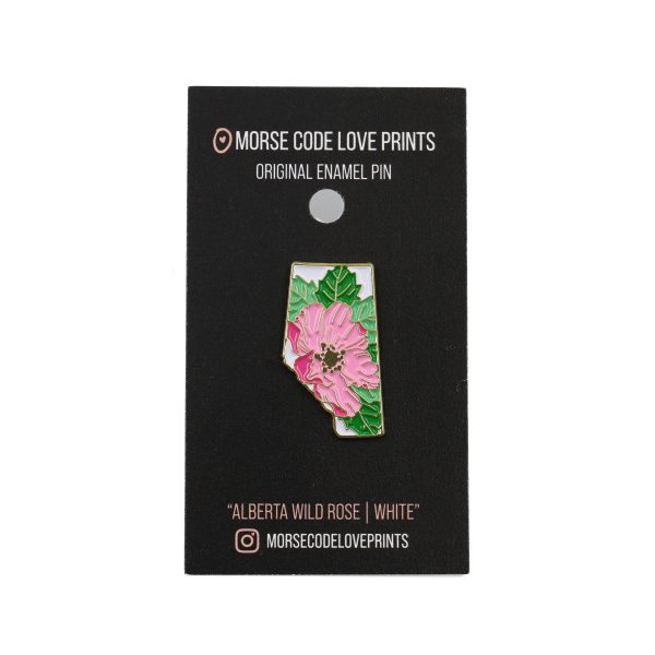 Alberta Wild Rose Pin scaled