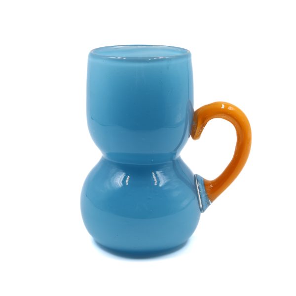 Blue Orange Handle Mug scaled