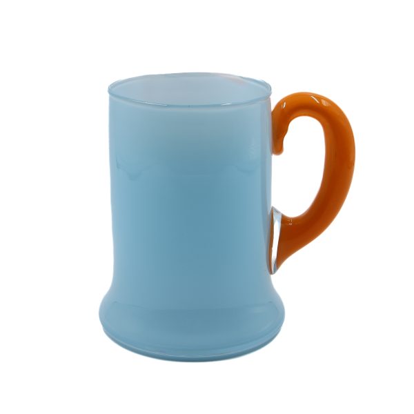 Blue Orange Handle Stein scaled