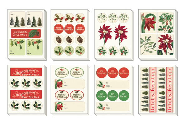 Christmas Botanical Stickers 2