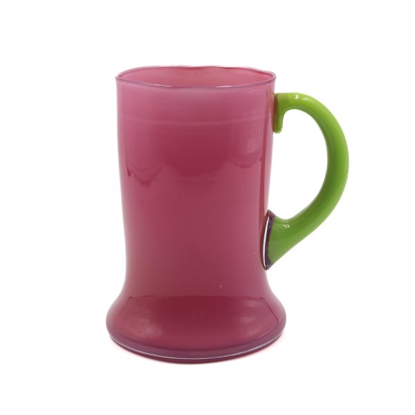 Pink Green Handle Mug scaled