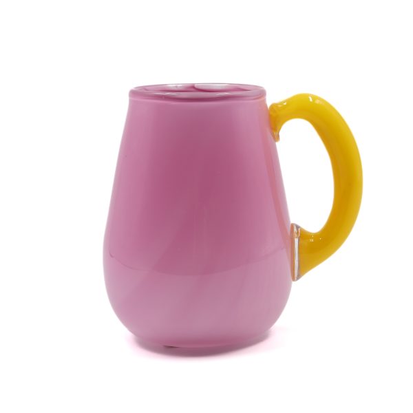 Pink Yellow Handle Mug scaled