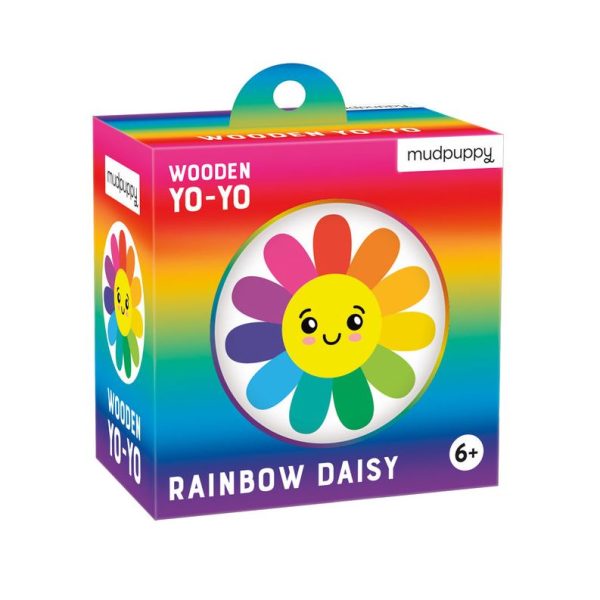 Rainbow Daisy Wooden Yo Yo