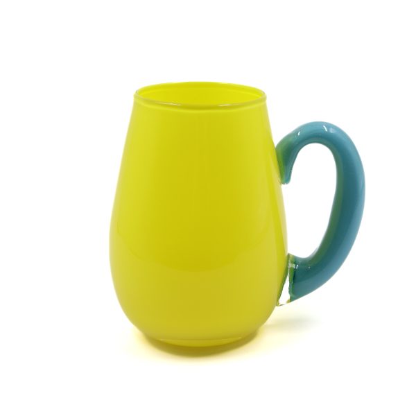 Yellow blue Handle Mug scaled