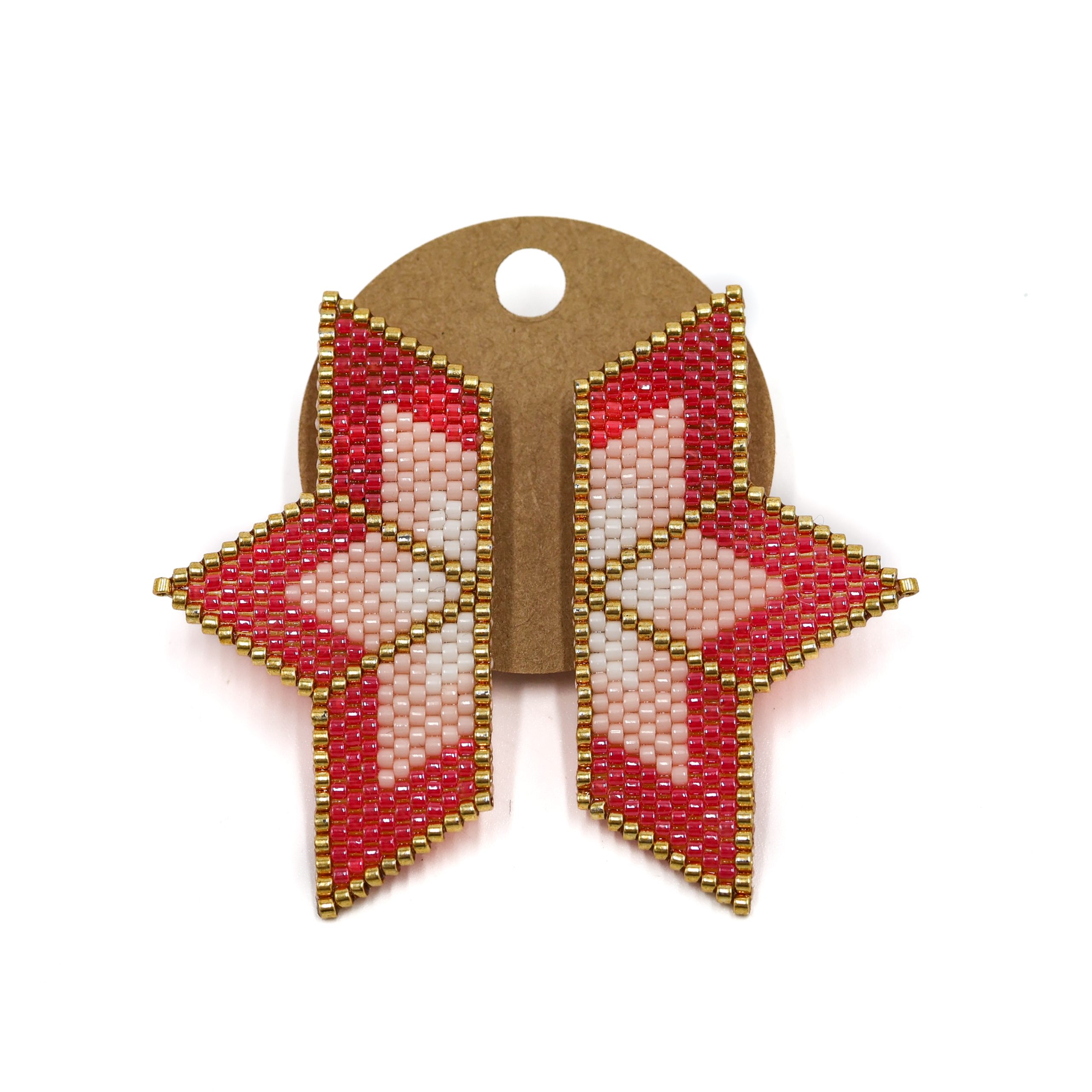 Beaded Star Stud_Pink Beaded Star Stud Pink scaled