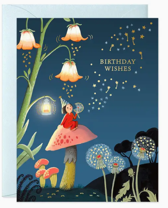 Dandelion Night Birthday Card Dandelion Night Birthday Card