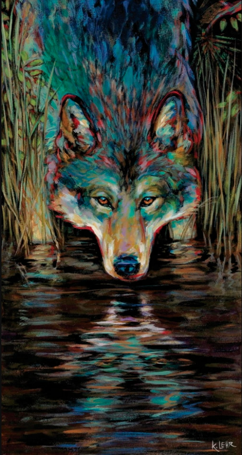 Grey Wolf Print Grey Wold Print