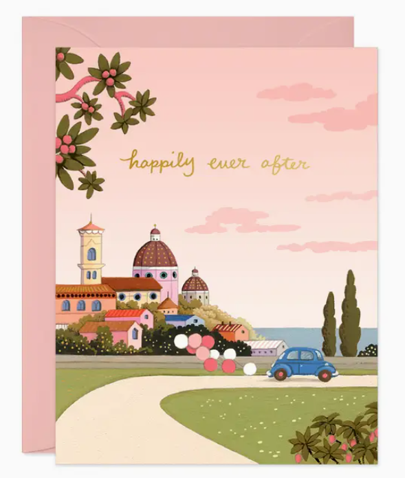 Under Pink Skies Wedding Card Under Pink Skies Wedding Card