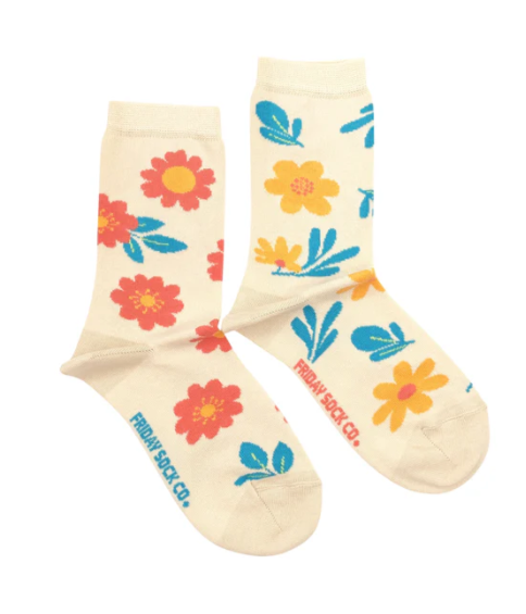 Women’s Fun Flowers Socks Womens Fun Flowers Socks