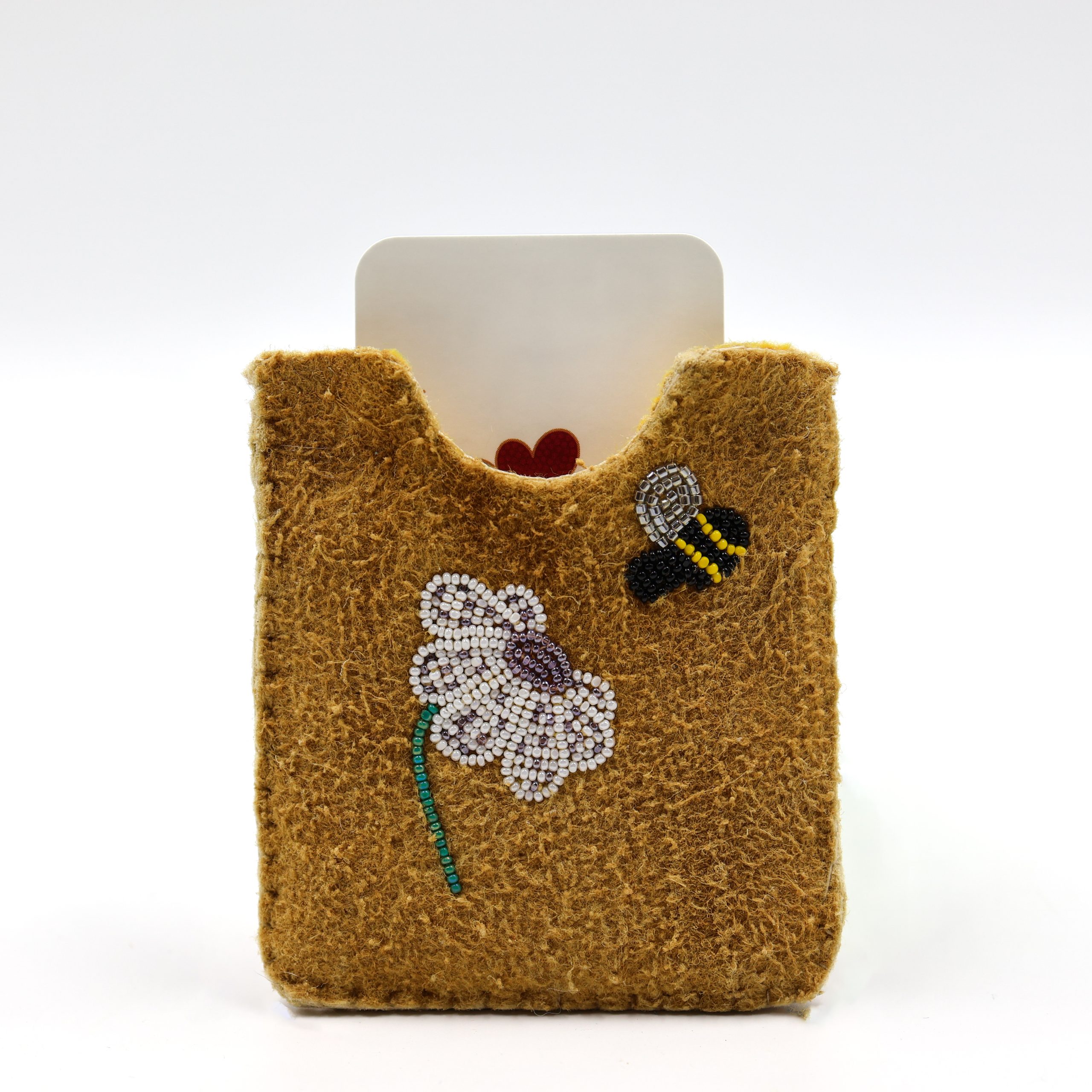 Beaded Cardholder Bee Flower Beaded Cardholder Bee Flower scaled