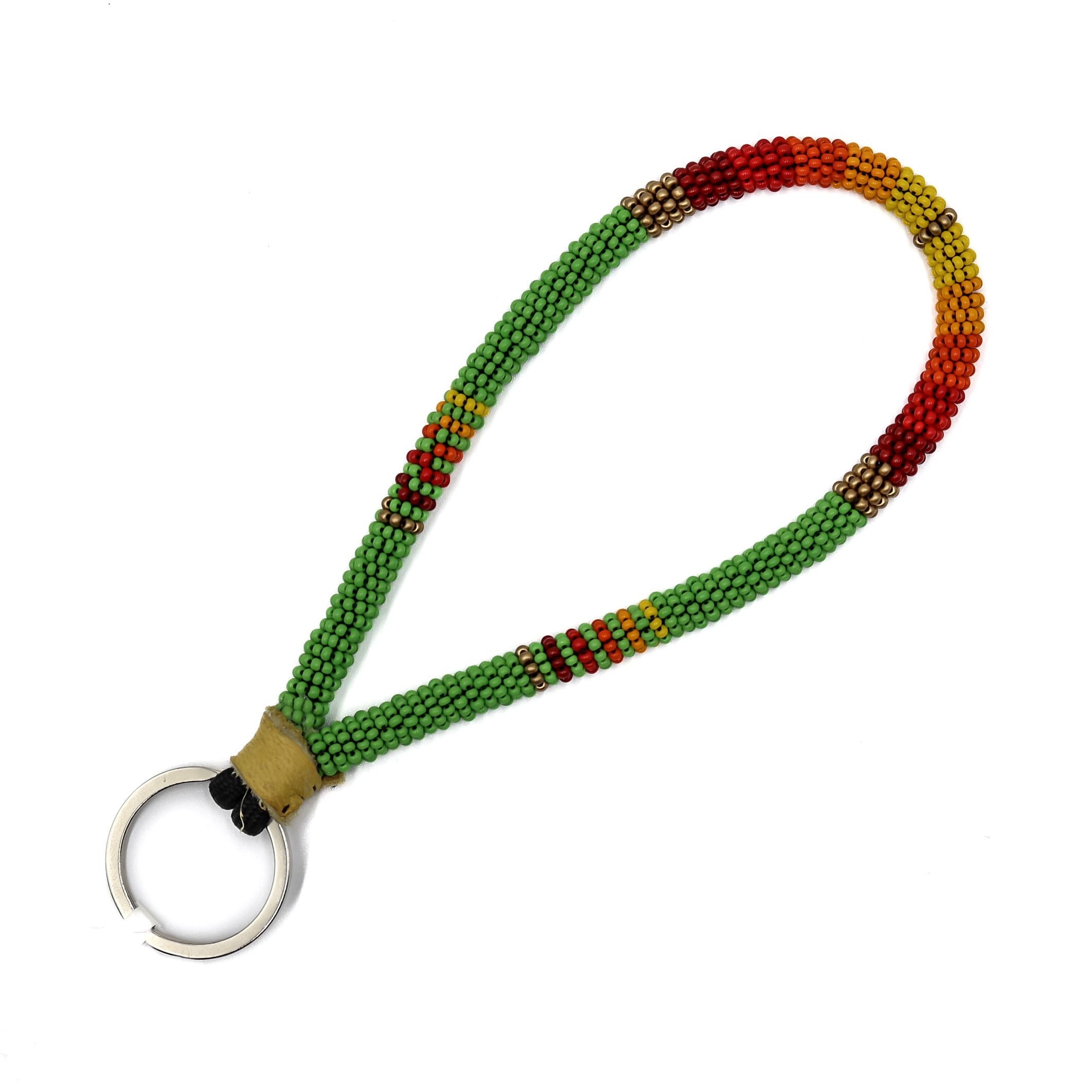 Beaded Wristlet Green Mix Beaded Wristlet Green