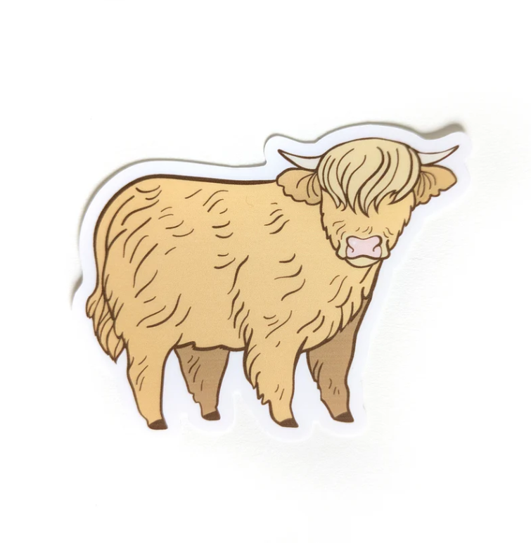 Highland Cow Sticker Highland Cow Sticker