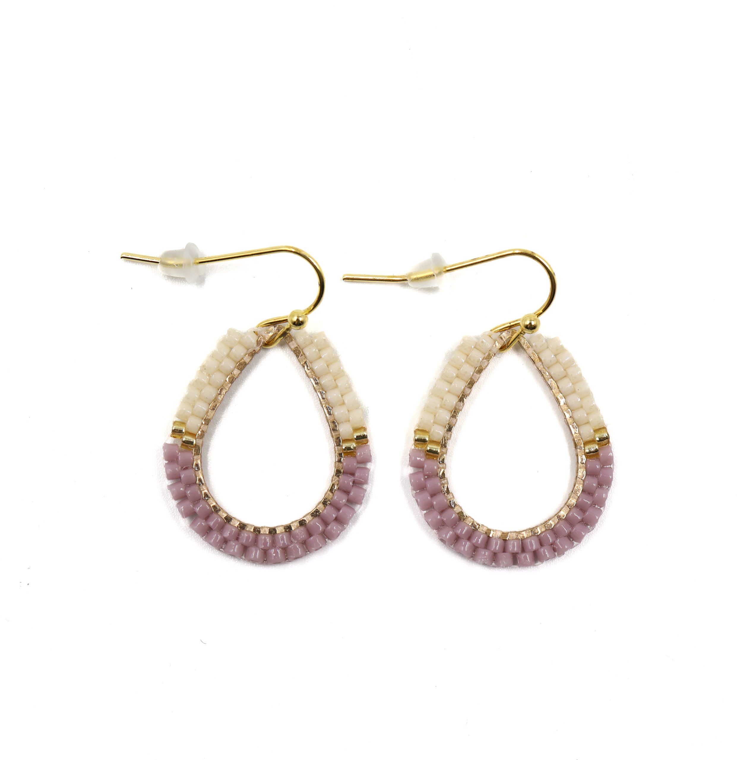 Earrings Cream & Purple Earrings Cream Purple scaled