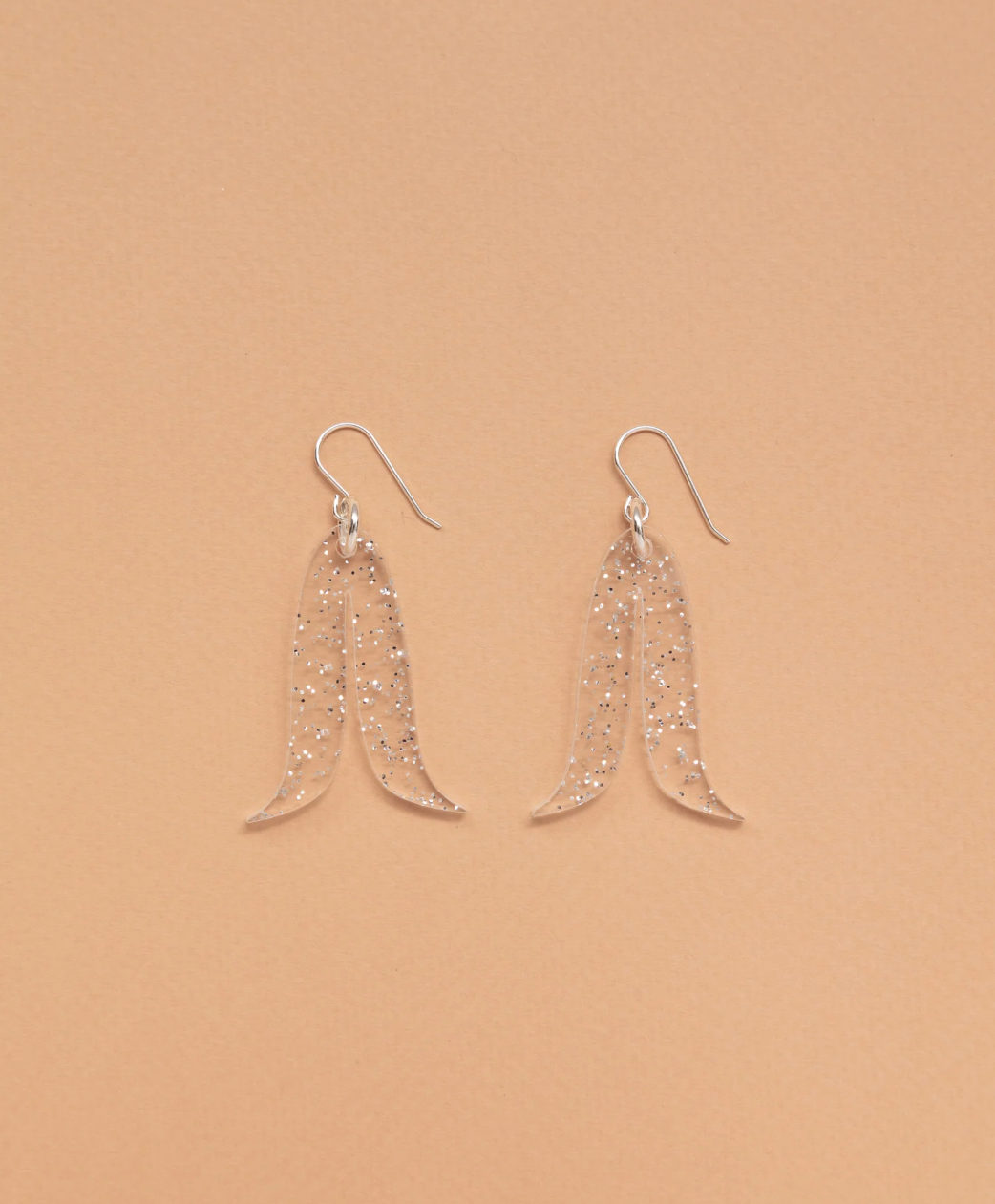 Joined Feather Mini Sparkle Silver Glitter Joined Feather Mini Sparkle Silver Glitter