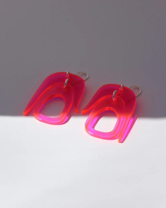 Salish Chandelier Mini Pink Pink Earrings Salish Chandelier Mini Pink Pink Earrings