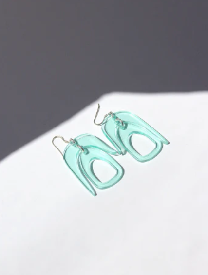 Salish Chanelier Mini Coke Bottle Blue Earrings Salish Chanelier Mini Coke Bottle Blue Earrings