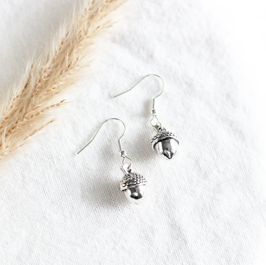 Silver Acorn Earrings Silver Acorn Earrings
