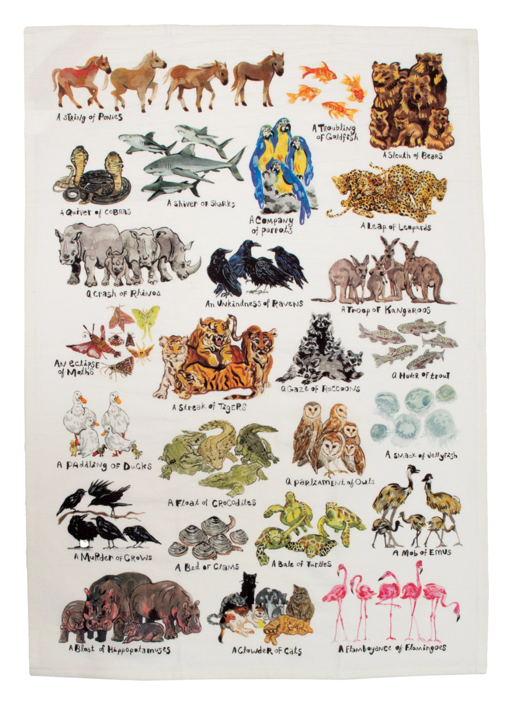 Animal Groupings Towel Animal Groupings Towel