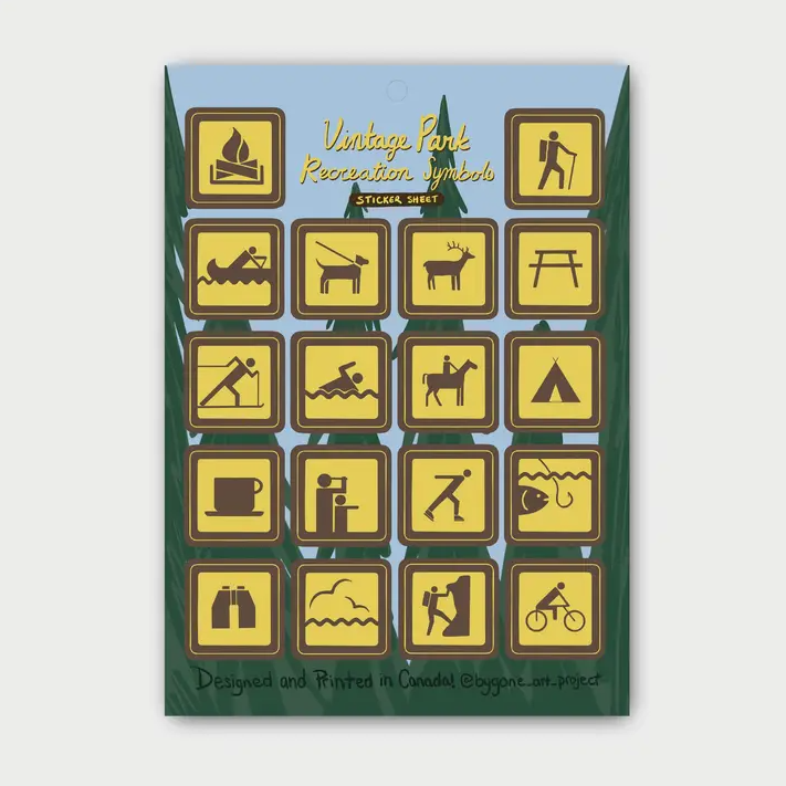 Vintage Park Activities Sticker Sheet Vintage Park Activities Sticker Sheet