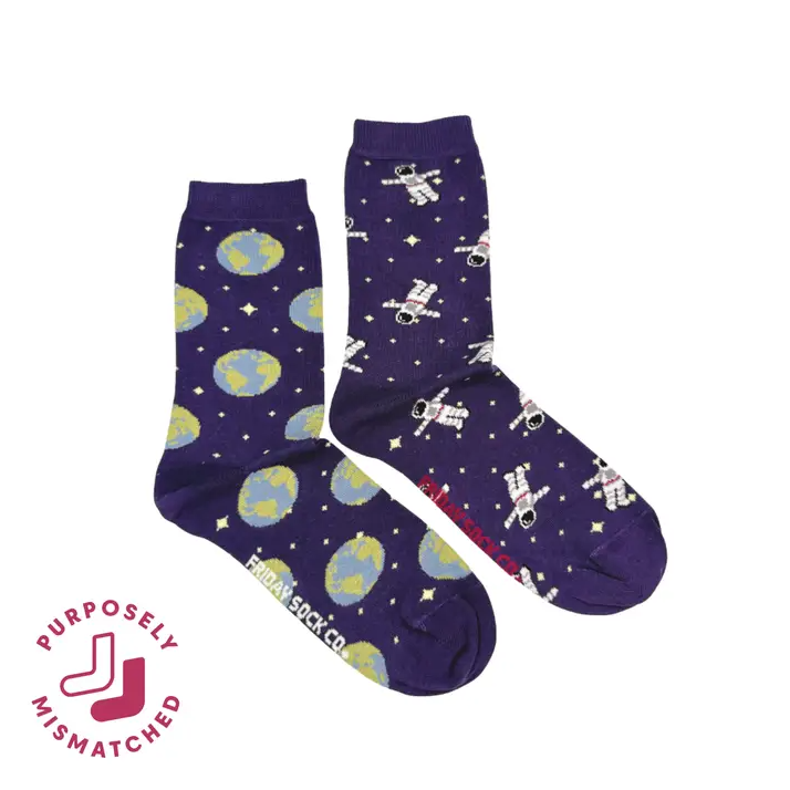 Women’s Astronaut and Earth Socks Womens Astronaut and Earth Socks