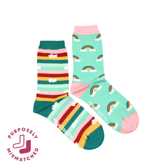 Women’s Rainbow and Stripe Socks Womens Rainbow and Stripe Socks