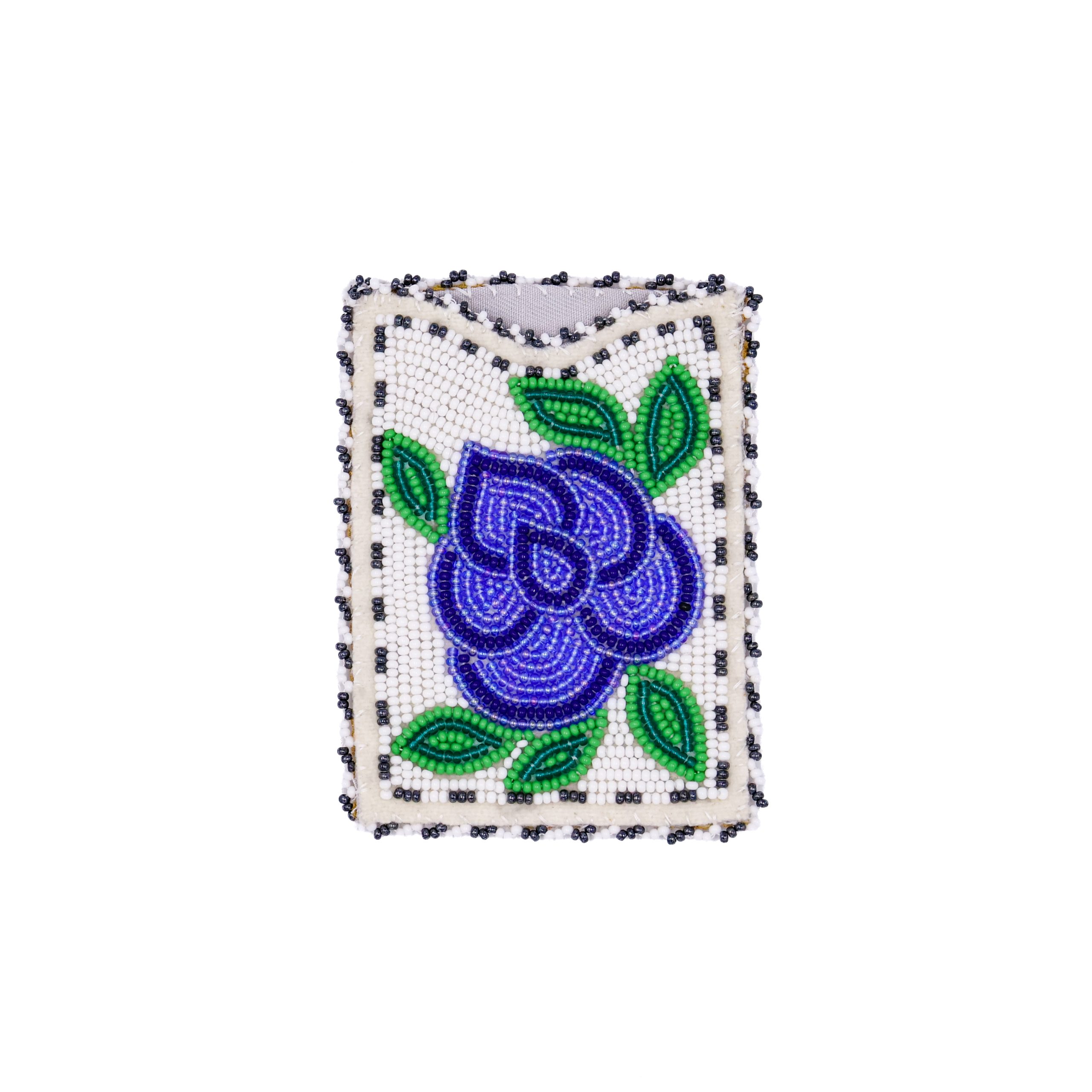 Beaded Cardholder Blue Beaded Cardholder Blue scaled