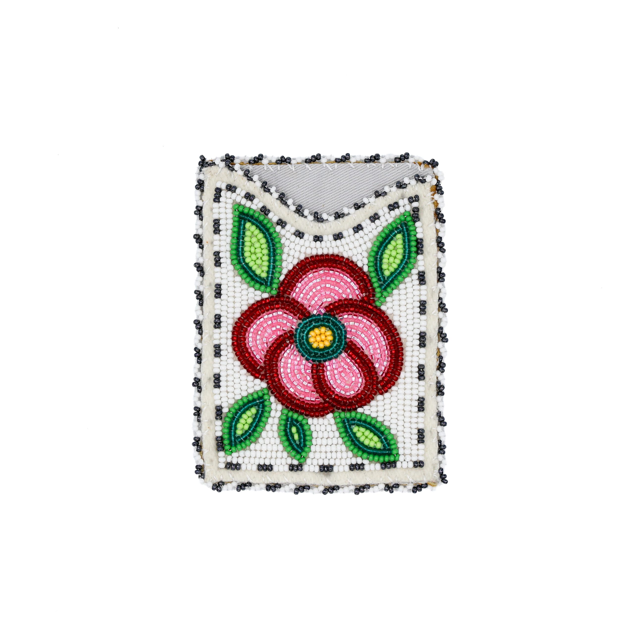 Beaded Cardholder Pink Beaded Cardholder Pink scaled