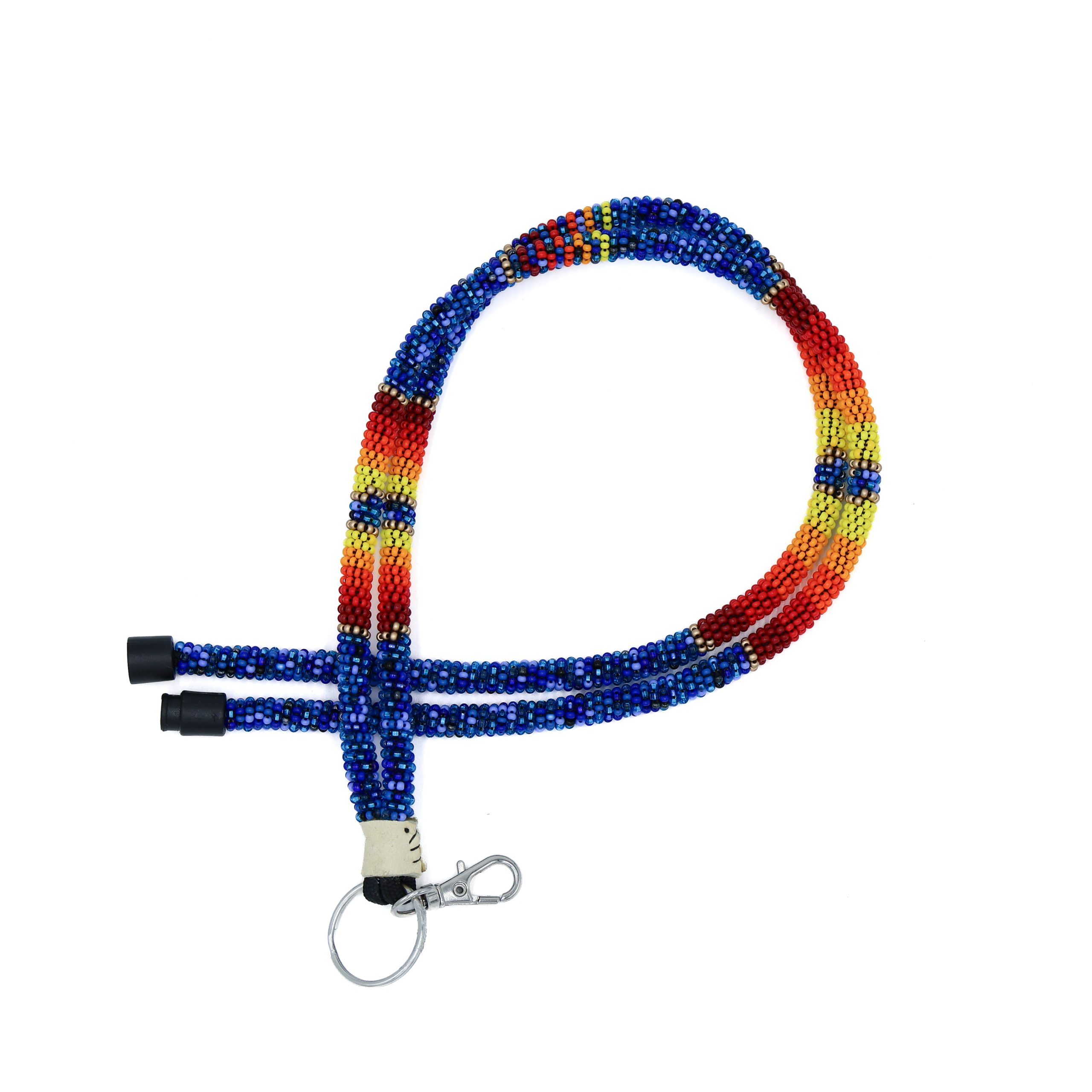 Beaded Lanyard Blue Mix Beaded Lanyard Blue Mix scaled