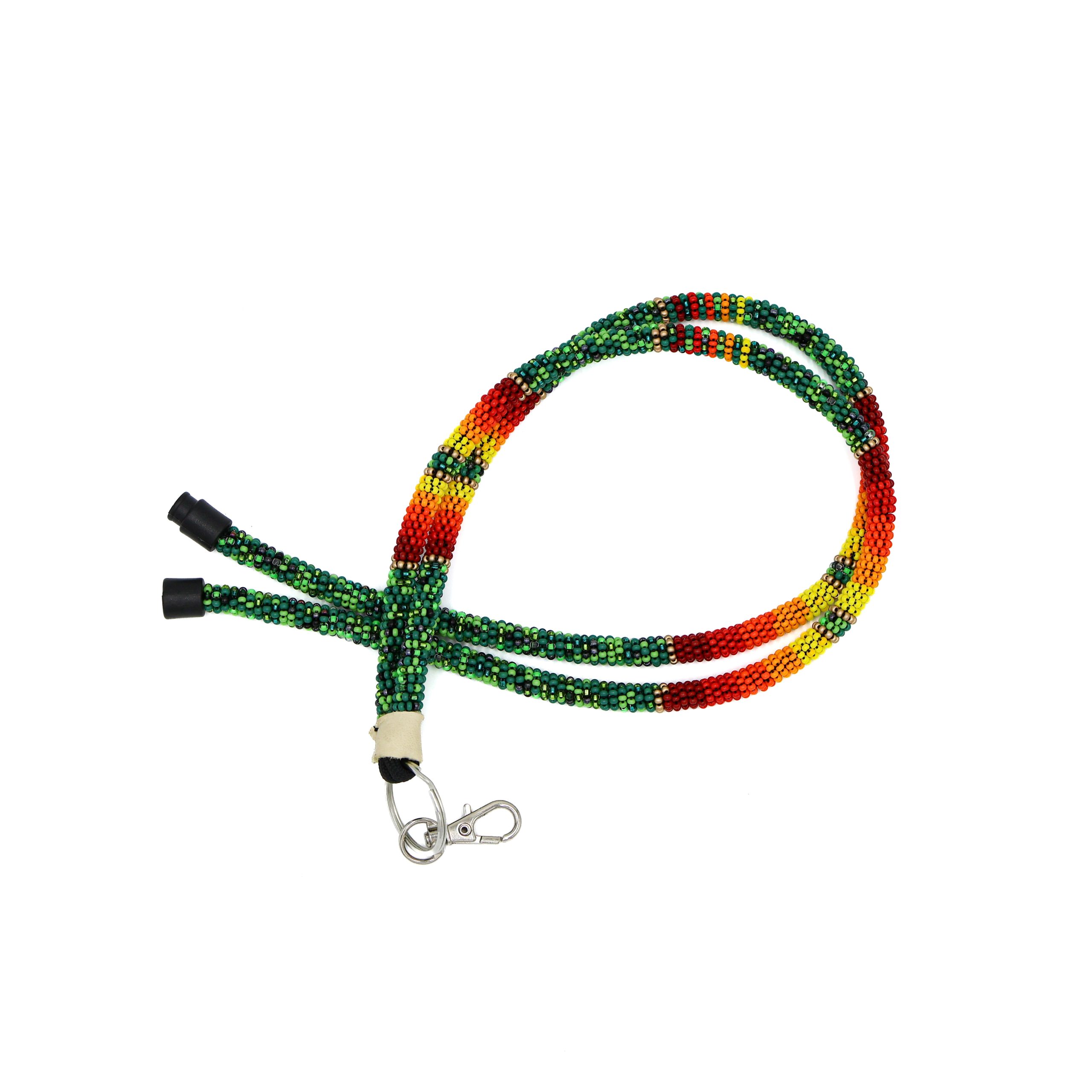 Beaded Lanyard Green Mix Beaded Lanyard Green Mix scaled