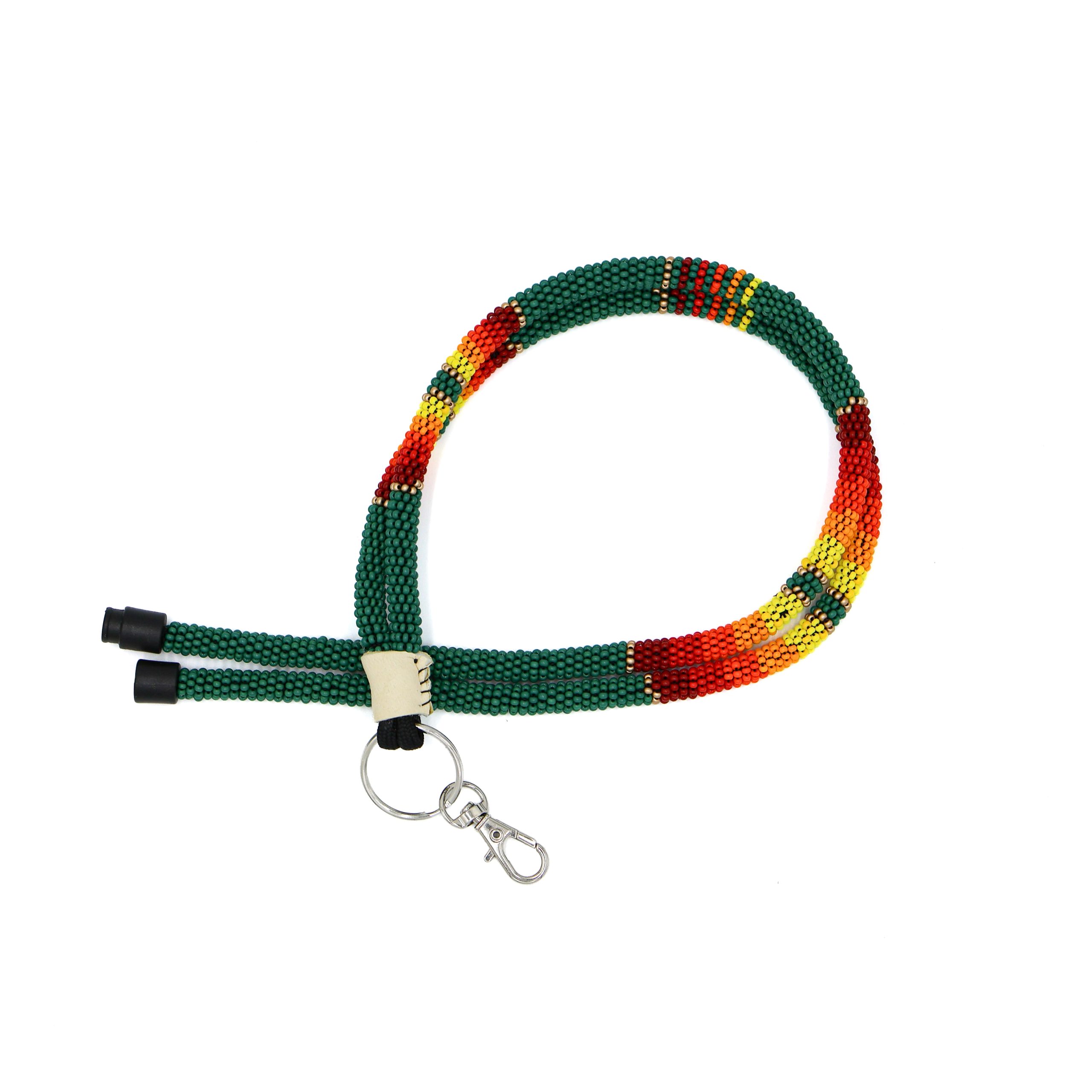 Beaded Lanyard Green Beaded Lanyard Green scaled