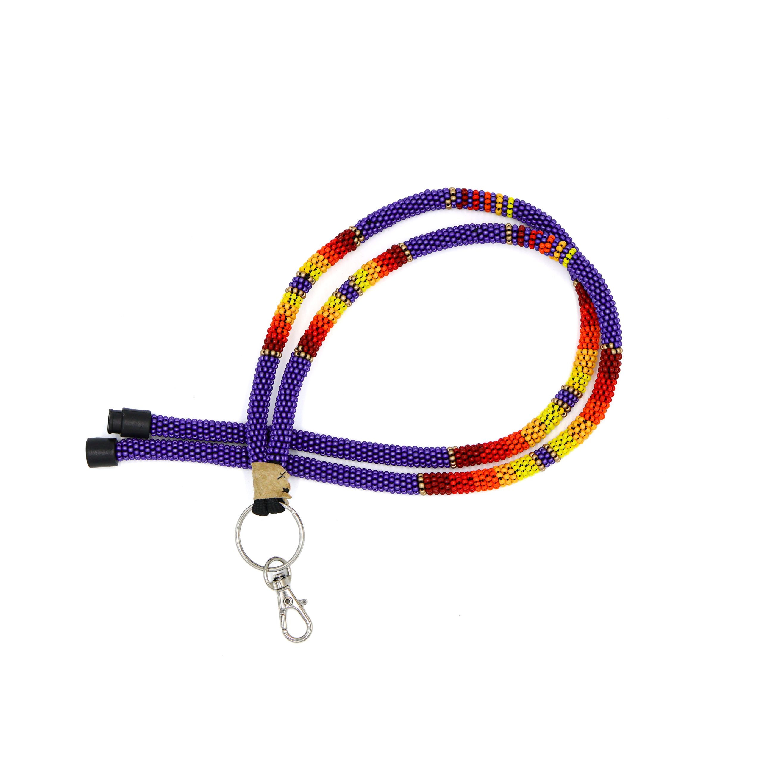 Beaded Lanyard Purple Beaded Lanyard Purple scaled