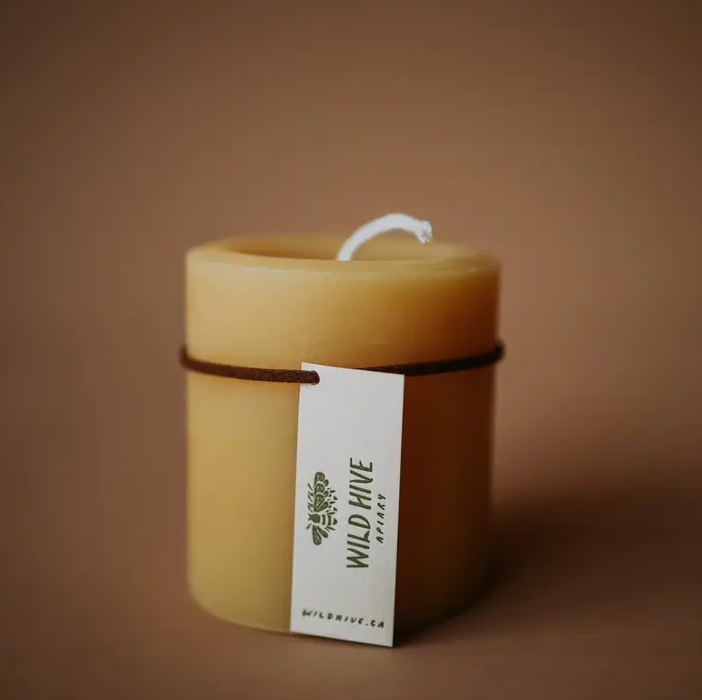 Small Round Beeswax Candle Small Round Beeswax Candle