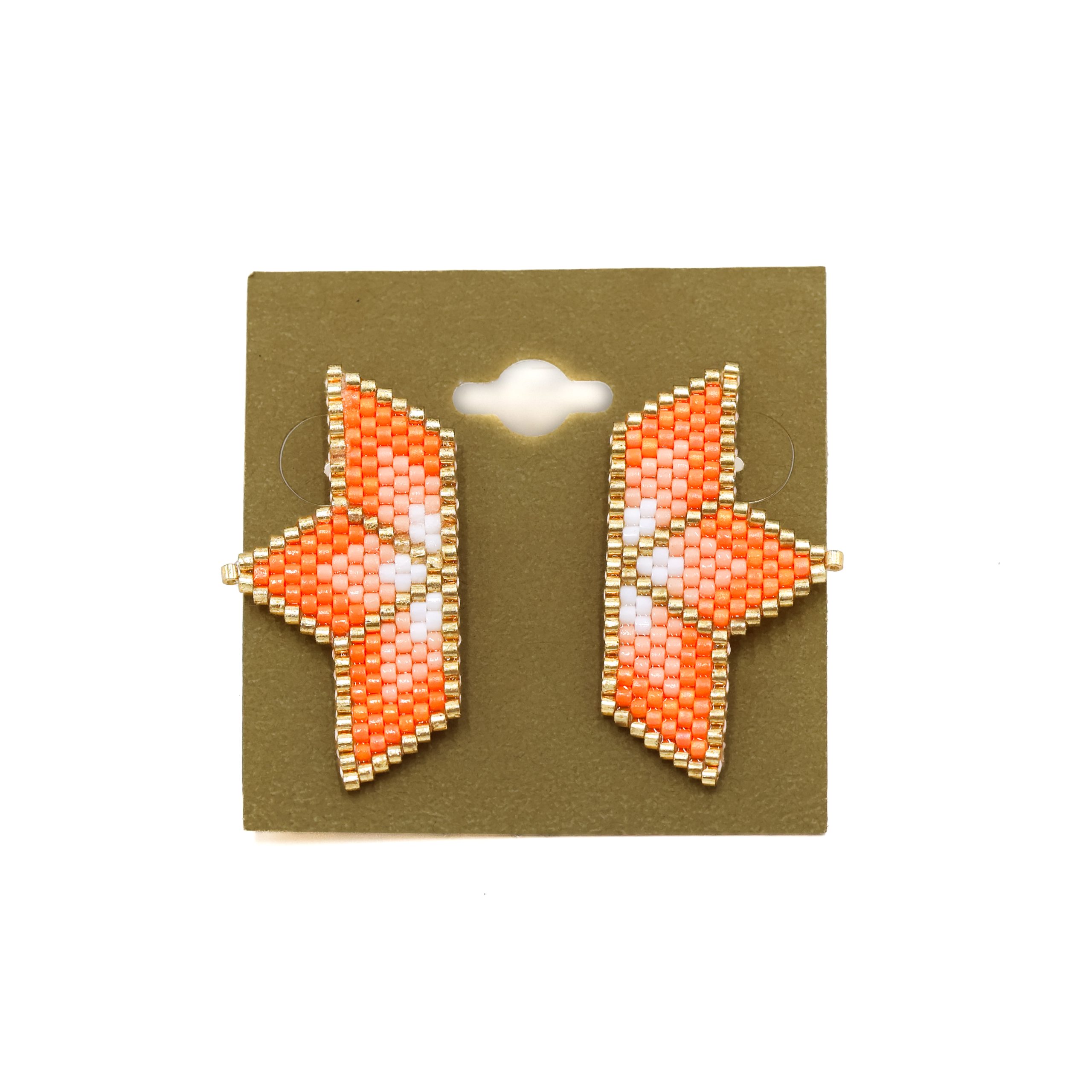 star beaded earring orange star beaded earring orange scaled